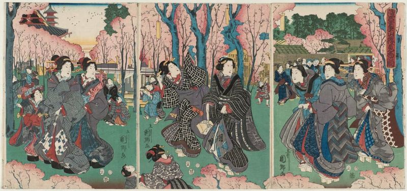 Asakusa okuyama sakura kenbutsu no zu Asakusa okuyama sakura kenbutsu no zu